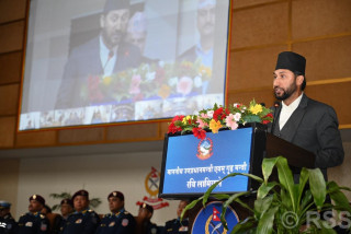 उपप्रधानमन्त्री एवं गृहमन्त्री रवि लामिछानेद्वारा नेपाल प्रहरी प्रधान कार्यालयको निरीक्षण