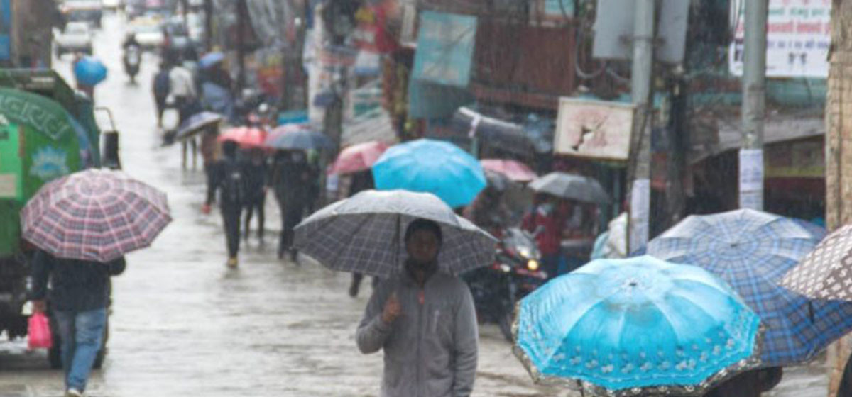 आजको मौसमः पहाडी भू-भागमा वर्षाको सम्भावना