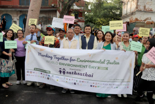 वातावरणीय न्यायका लागि काठमाडौँमा पदयात्रा