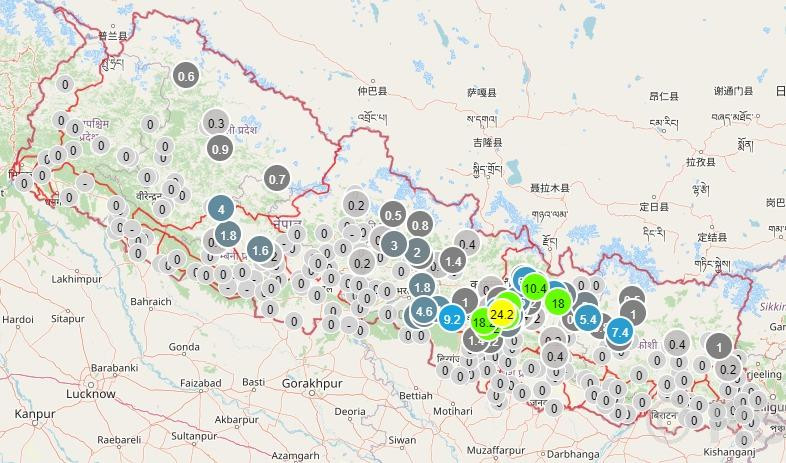 मौसम पूर्वानुमानः कोशी, बागमती, गण्डकी र  सुदूरपश्चिम प्रदेशका केही स्थानमा मुसलधारे वर्षा हुने