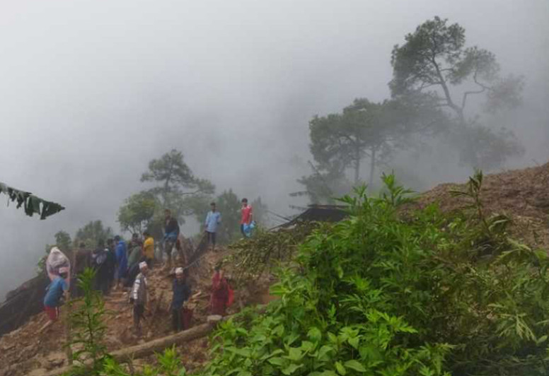 पहिरोले गुल्मीमा चार जनाको मृत्यु, दुई घाइते