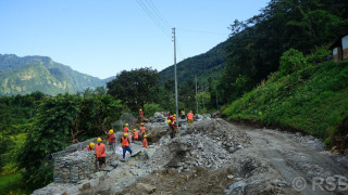 म्याग्दीमा सडक स्तरोन्नतिले गति लियो